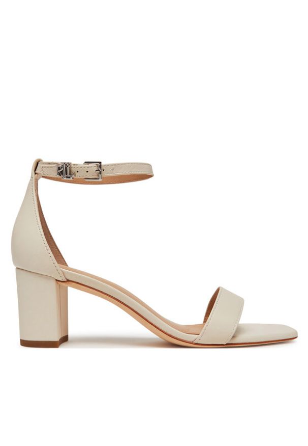 Lauren Ralph Lauren - LAUREN RALPH LAUREN Sandały Logan 802935561001 Biały. Kolor: biały. Materiał: skóra