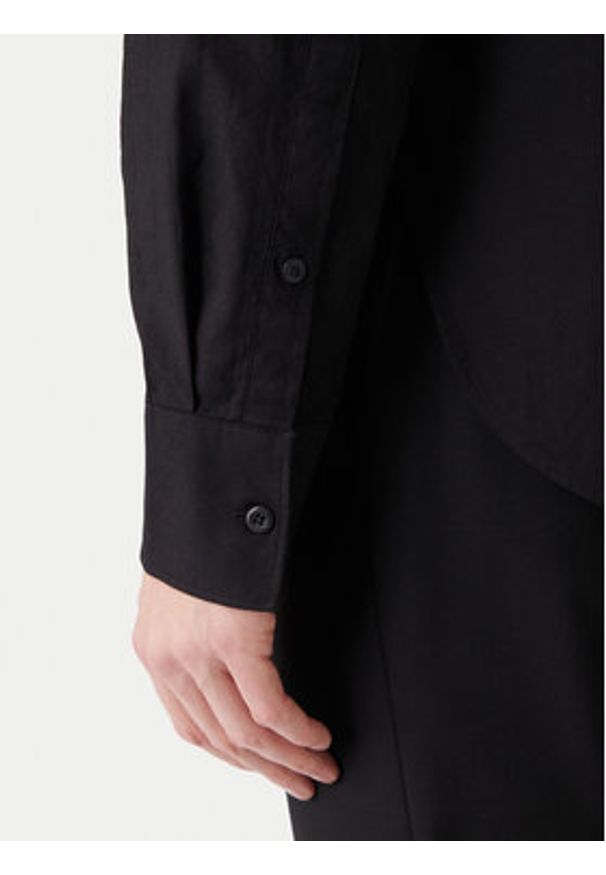Calvin Klein Koszula Easy LV04LE111G Czarny Relaxed Fit. Kolor: czarny. Materiał: bawełna