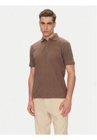 Selected Homme Polo 16094575 Beżowy Regular Fit. Typ kołnierza: polo. Kolor: beżowy. Materiał: bawełna