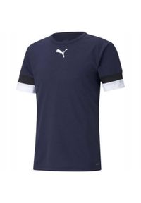 Puma - Męska Koszulka TeamRise. Kolor: niebieski. Sport: turystyka piesza