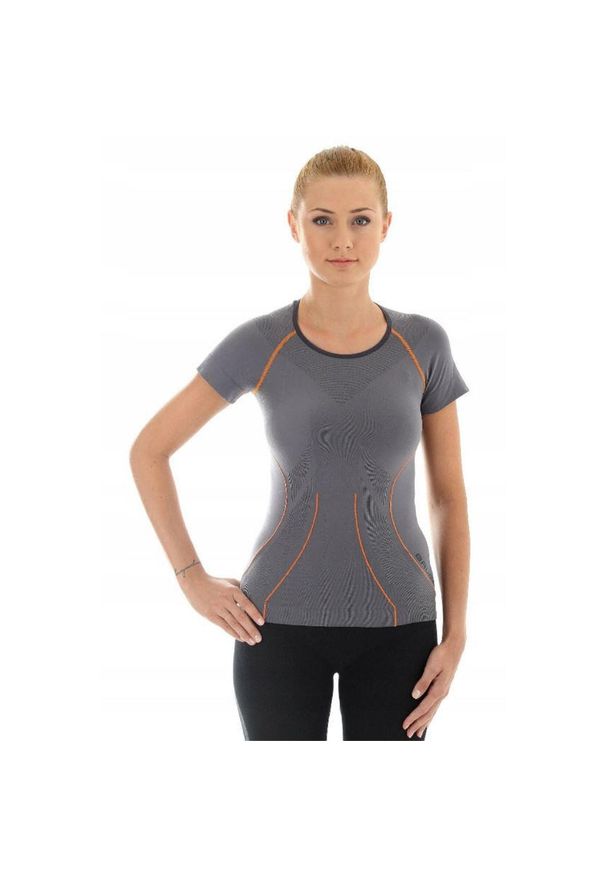 Koszulka damska Brubeck ATHLETIC jasny szary S SS10230. Kolor: szary