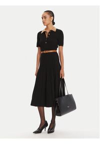 MICHAEL Michael Kors Sukienka dzianinowa MT5834F33D Czarny Regular Fit. Kolor: czarny. Materiał: wiskoza #4