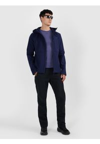 4f - 4F Kurtka softshell wiatroodporna membrana 10000 męska - granatowa S. Kolor: niebieski. Materiał: softshell. Technologia: Primaloft. Sport: wspinaczka, turystyka piesza #2