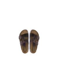 Klapki męskie Birkenstock Arizona. Kolor: brązowy. Materiał: skóra