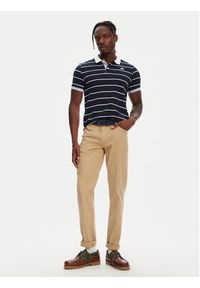 Robe di Kappa Polo Masao 64131FW Granatowy Slim Fit. Typ kołnierza: polo. Kolor: niebieski. Materiał: bawełna #4