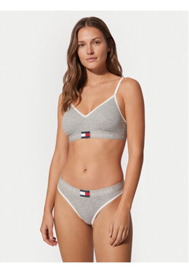 TOMMY HILFIGER - Tommy Hilfiger Biustonosz top UW0UW06272 Szary jasny. Kolor: szary. Materiał: syntetyk