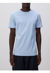 Reserved - T-shirt slim z bawełny pima - jasnoniebieski. Kolor: niebieski. Materiał: bawełna
