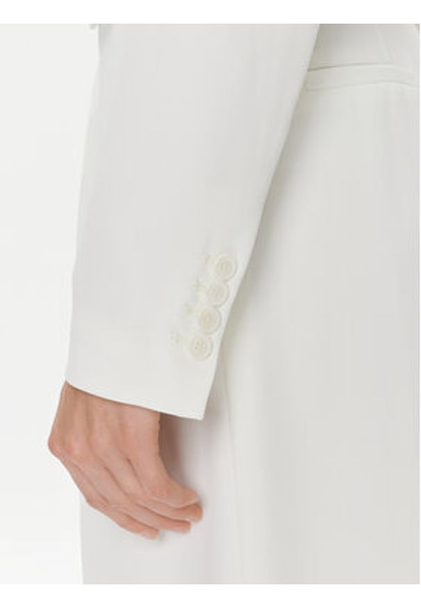 Karl Lagerfeld - KARL LAGERFELD Komplet marynarka i kamizelka 240W1411 Biały Regular Fit. Typ kołnierza: dekolt w karo. Kolor: biały. Materiał: syntetyk