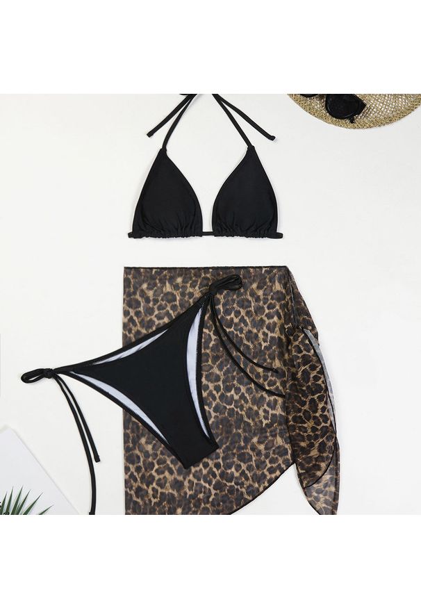 Intica - Zestaw bikini z pareo na plażę i basen Paca. Kolor: wielokolorowy. Materiał: tkanina, materiał