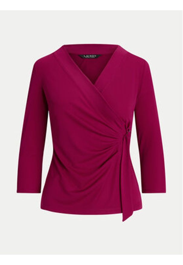Lauren Ralph Lauren Bluzka 200889081018 Różowy Slim Fit. Kolor: różowy. Materiał: syntetyk