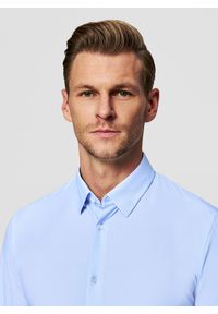 Pako Lorente - PAKO LORENTE - Dzianinowa koszula męska mikrowzór. Typ kołnierza: kołnierzyk klasyczny. Materiał: dzianina. Długość rękawa: długi rękaw. Długość: długie #8