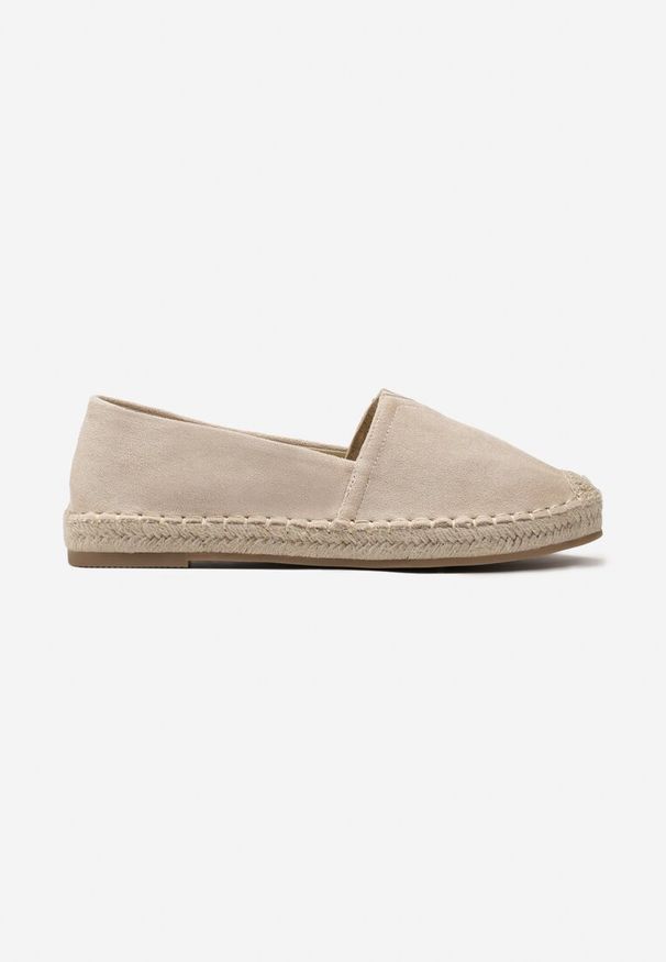 Renee - Beżowe Espadryle na Płaskiej Jutowej Podeszwie Lenarssa. Kolor: beżowy. Styl: boho
