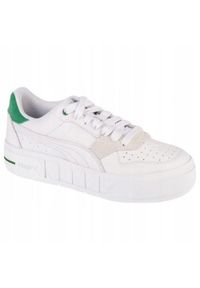 Puma - Damskie Skórzane Buty Sportowe Cali Court Match. Kolor: biały. Materiał: skóra. Sport: turystyka piesza