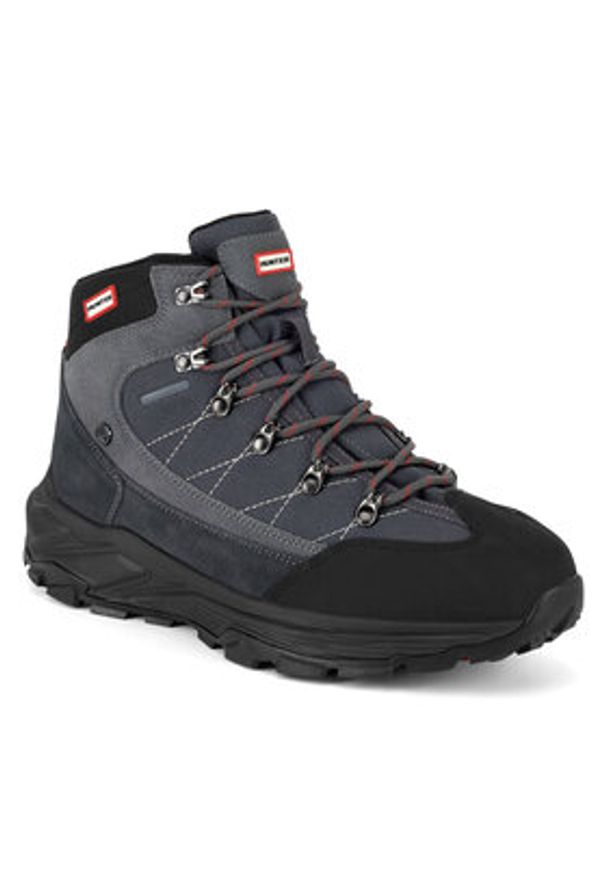 Hunter Trekkingi H1-060 Szary. Kolor: szary. Materiał: skóra. Sport: turystyka piesza