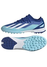 Adidas - Buty piłkarskie adidas X Crazyfast.3 Tf Jr IE1569 niebieskie. Zapięcie: sznurówki. Kolor: niebieski. Materiał: syntetyk, guma. Sport: piłka nożna