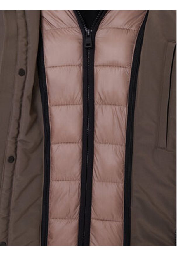 Geox Parka Velletri M5628F T3285 F1432 Brązowy Regular Fit. Kolor: brązowy. Materiał: syntetyk