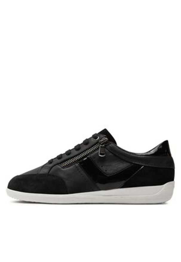 Geox Sneakersy D Myria D4568B 08522 C9999 Czarny. Kolor: czarny. Materiał: skóra