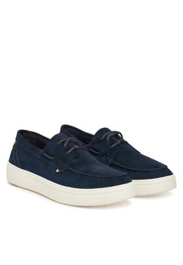 TOMMY HILFIGER - Tommy Hilfiger Półbuty Modern Light Hybrid Suede Boat S FM0FM05352 Granatowy. Kolor: niebieski. Materiał: skóra, zamsz