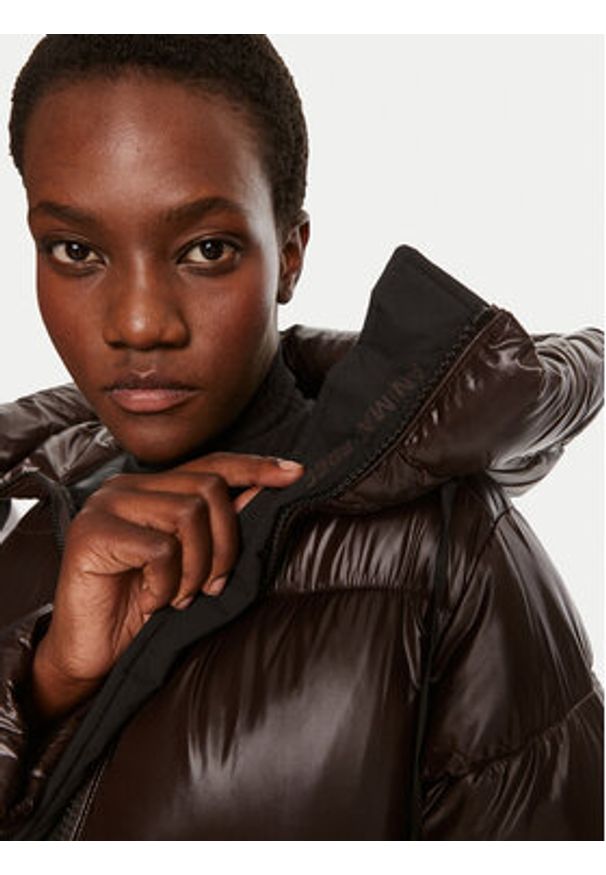 Save The Duck Płaszcz zimowy D45510W LUCK19 Brązowy Regular Fit. Kolor: brązowy. Materiał: syntetyk. Sezon: zima