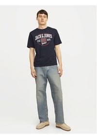 Jack & Jones - Jack&Jones T-Shirt Logo 12254862 Granatowy Standard Fit. Kolor: niebieski. Materiał: bawełna