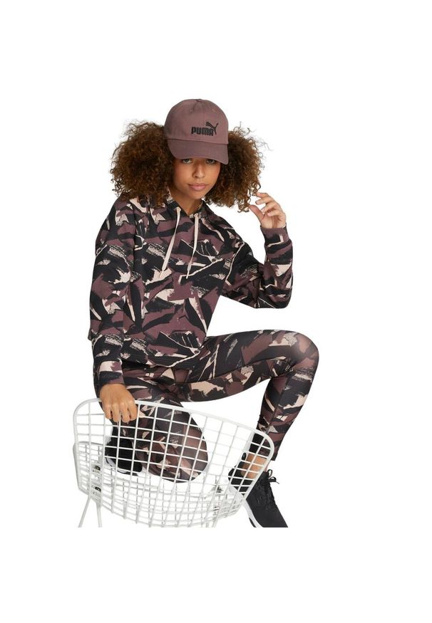 Damska bluza z kapturem Puma Modern Sports AOP. Typ kołnierza: kaptur. Kolor: czarny. Sport: fitness