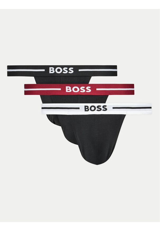 BOSS - Boss Komplet 3 par slipów Jock Strap 50517823 Czarny. Kolor: czarny. Materiał: bawełna