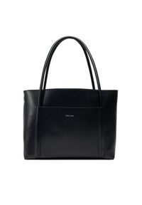 Calvin Klein Torebka Ck Linn Medium Shopper K60K613110 Czarny. Kolor: czarny. Materiał: skórzane