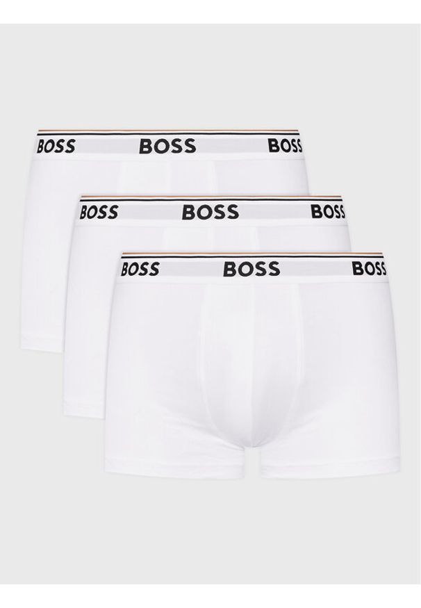 BOSS - Boss Komplet 3 par bokserek Power 50475274 Biały. Kolor: biały. Materiał: bawełna