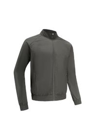 DOMYOS - Bluza na zamek męska Domyos fitness. Kolor: zielony, wielokolorowy, brązowy. Materiał: materiał, poliester. Sport: fitness