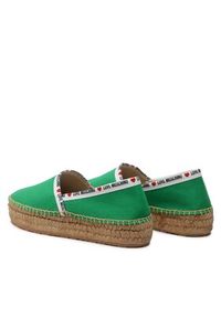 Love Moschino - LOVE MOSCHINO Espadryle JA10323G1GJH0850 Zielony. Kolor: zielony. Materiał: materiał #6