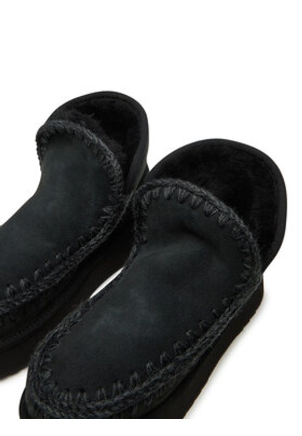 Mou Śniegowce Mini Eskimo Platform Boot FW681000A Czarny. Kolor: czarny. Materiał: skóra. Obcas: na platformie