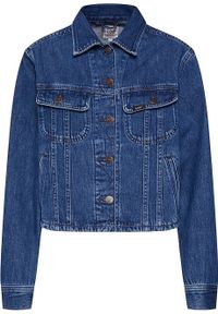 Lee - LEE CROPPED RIDER JACKET DAMSKA KURTKA JEANSOWA TIC L54CGGEZ. Materiał: jeans #3