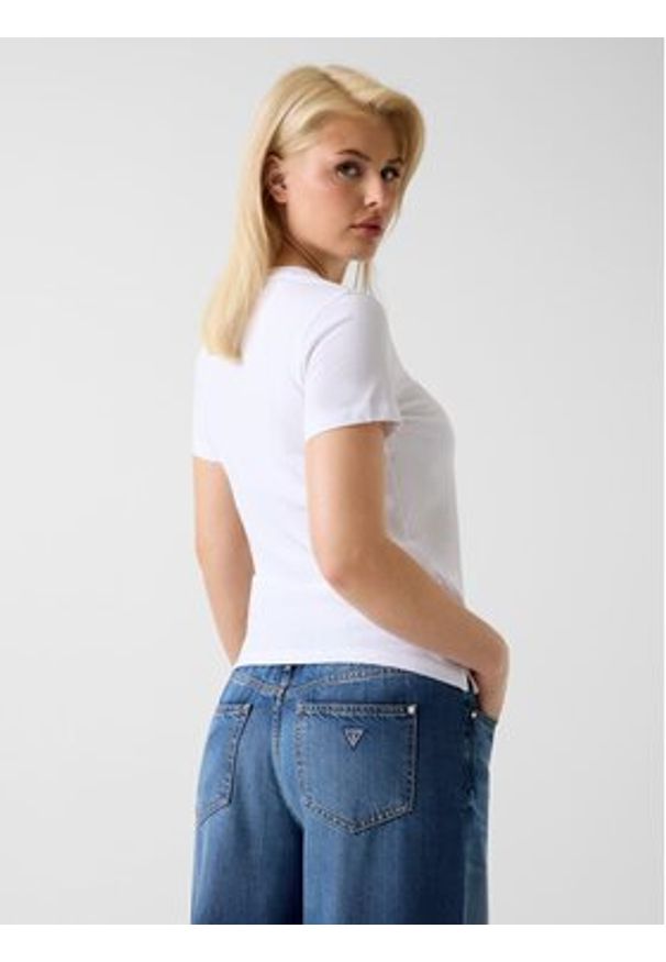 Guess T-Shirt 182375 Biały Classic Fit. Kolor: biały