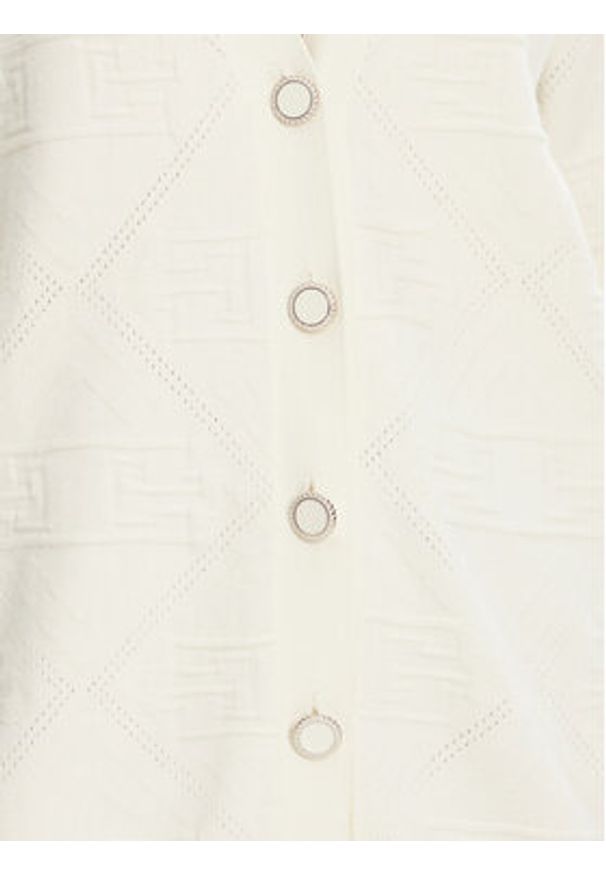 Gaudi Kardigan 421FD53019 Écru Regular Fit. Materiał: wiskoza