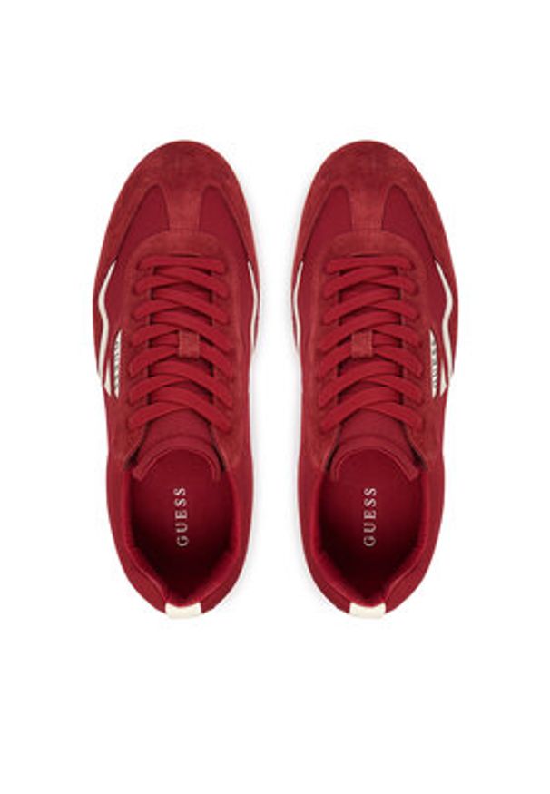 Guess Sneakersy FMPOLM ELL12 Czerwony. Kolor: czerwony. Materiał: skóra, syntetyk