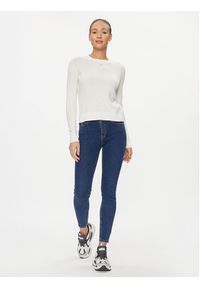 Tommy Jeans Sweter Essential DW0DW16534 Biały Regular Fit. Kolor: biały. Materiał: bawełna, wiskoza #3