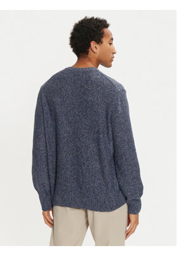 Lacoste Sweter AH2920 Granatowy Regular Fit. Kolor: niebieski. Materiał: wełna