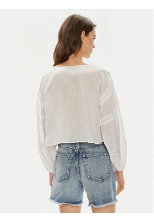 Gina Tricot Bluzka 22685 Biały Loose Fit. Kolor: biały. Materiał: wiskoza
