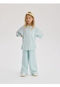 Reserved - T-shirt z modalem - jasnoturkusowy. Kolor: turkusowy. Materiał: dzianina