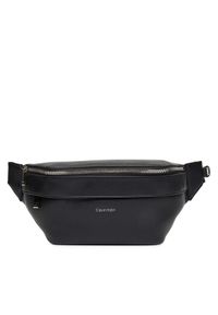 Calvin Klein Saszetka nerka Raised Waistbag LV04D3161G Czarny. Kolor: czarny. Materiał: skóra