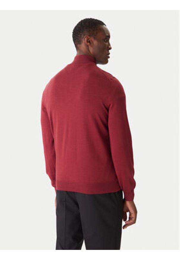 BOSS Sweter Ebenji 50528300 Czerwony Regular Fit. Kolor: czerwony. Materiał: wełna