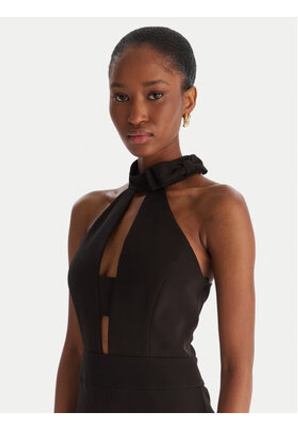 ACCESS FASHION Kombinezon 54-5503-168 Czarny Slim Fit. Kolor: czarny. Materiał: syntetyk