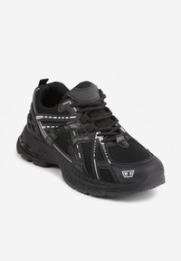 Renee - Czarne Sneakersy Dad Shoes z Siateczkową Cholewką na Piankowej Podeszwie Anotea. Zapięcie: sznurówki. Kolor: czarny. Materiał: jeans. Szerokość cholewki: normalna. Sezon: lato #6