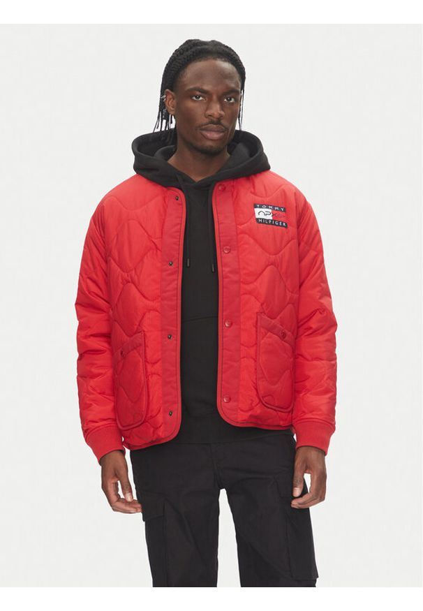 TOMMY HILFIGER - Tommy Hilfiger Kurtka przejściowa F1 Movie MW0MW41369 Czerwony Regular Fit. Kolor: czerwony. Materiał: syntetyk
