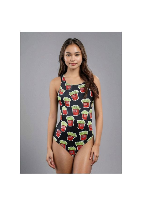 TURBO - Strój Kąpielowy Turbo Space Pizza – Żółty, Rozmiar 28. Kolor: żółty, wielokolorowy, zielony. Wzór: nadruk