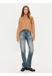 ViCOLO Sweter 77011S Brązowy Regular Fit. Kolor: brązowy. Materiał: wełna, kaszmir