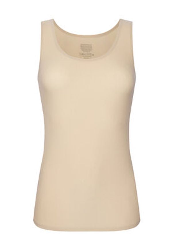 Chantelle Top Soft Stretch C26460 Beżowy Regular Fit. Kolor: beżowy. Materiał: syntetyk