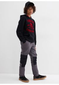 bonprix - Spodnie bojówki z softshellu, z regulacją w pasie. Kolor: szary #2