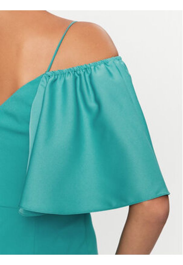 Pinko - PINKO Sukienka koktajlowa La Carlota 100034 A0GI Turkusowy Regular Fit. Kolor: turkusowy. Materiał: syntetyk. Styl: wizytowy