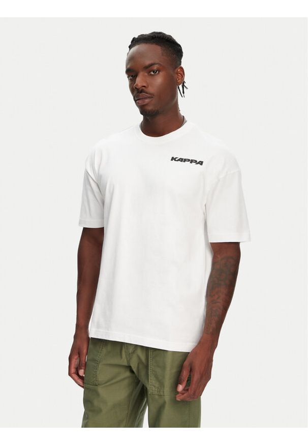 Kappa T-Shirt Nyle 351S5GW Biały Regular Fit. Kolor: biały. Materiał: bawełna